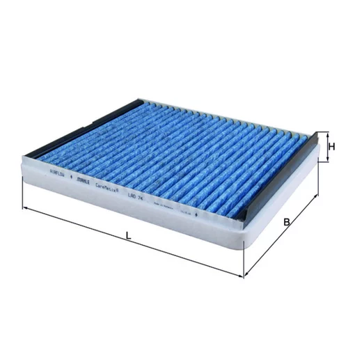 Filter vnútorného priestoru LAO 74 /MAHLE/ - obr. 2