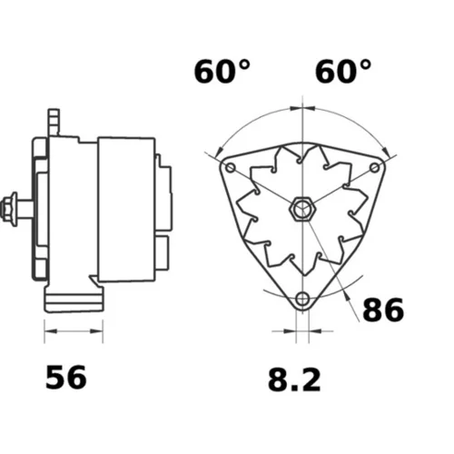 Alternátor MG 203 /MAHLE/ - obr. 4