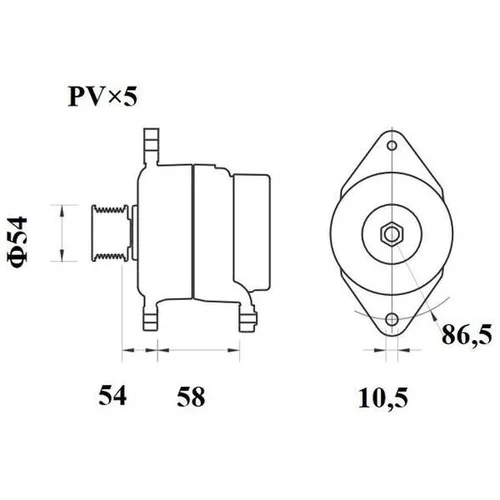 Alternátor MG 451 /MAHLE/ - obr. 1
