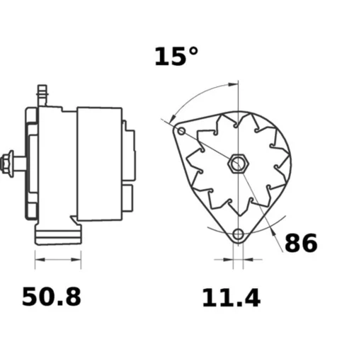 Alternátor MG 58 /MAHLE/ - obr. 1