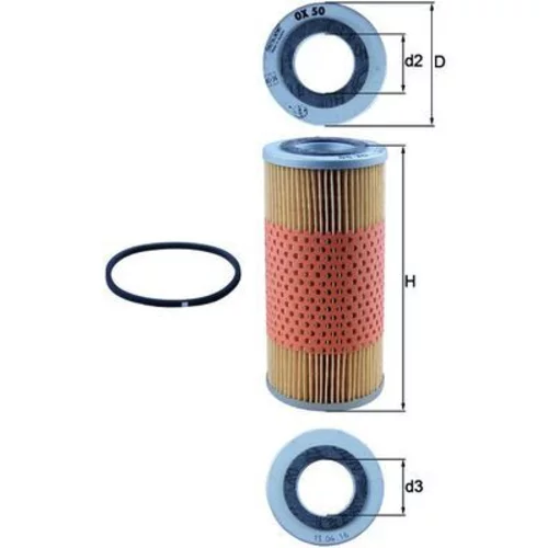 Olejový filter OX 50D /MAHLE/ - obr. 3