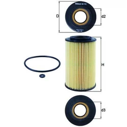 Olejový filter OX 773D /MAHLE/ - obr. 2