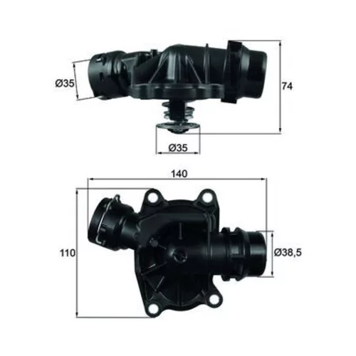 Termostat chladenia MAHLE TI 233 88