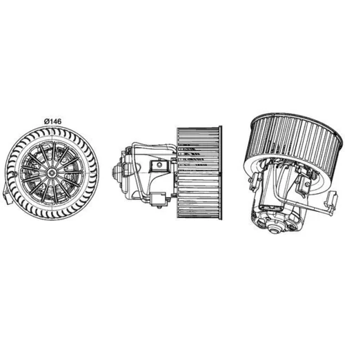 Vnútorný ventilátor AB 150 000P /MAHLE/ - obr. 1