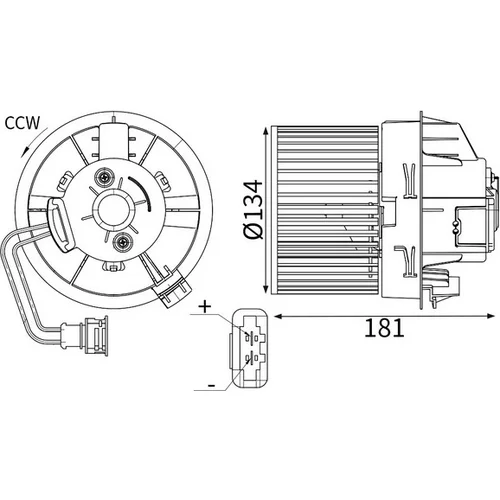 Vnútorný ventilátor MAHLE AB 447 000S
