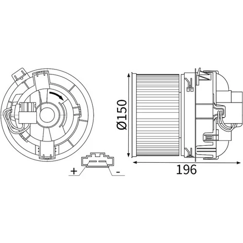 Vnútorný ventilátor MAHLE AB 449 000S