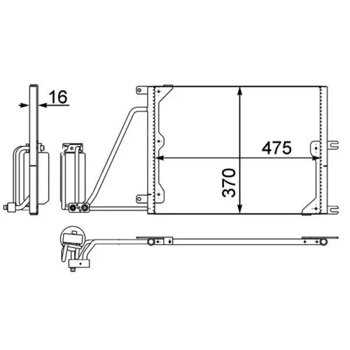 Kondenzátor klimatizácie AC 226 000P /MAHLE/ - obr. 1