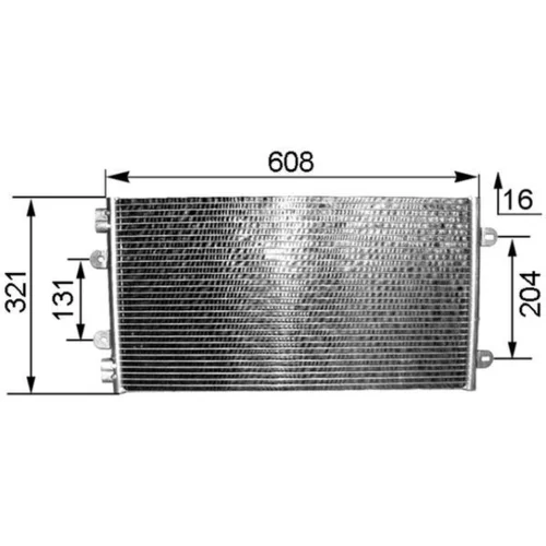 Kondenzátor klimatizácie AC 236 000P /MAHLE/ - obr. 2