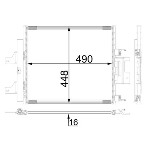 Kondenzátor klimatizácie AC 26 000P /MAHLE/ - obr. 2
