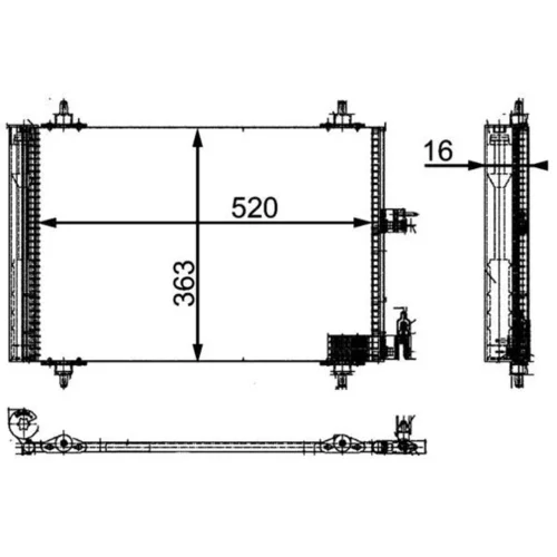 Kondenzátor klimatizácie AC 323 000P /MAHLE/ - obr. 2