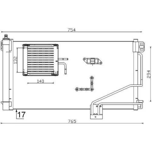 Kondenzátor klimatizácie AC 346 000S /MAHLE/ - obr. 1