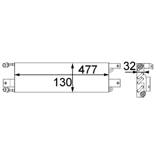 Kondenzátor klimatizácie AC 356 000P /MAHLE/ - obr. 1