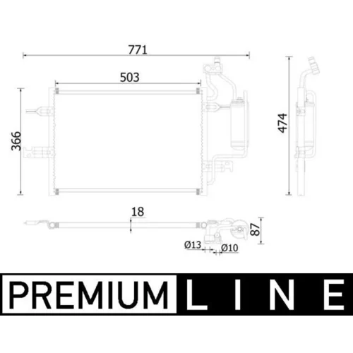 Kondenzátor klimatizácie MAHLE AC 409 000P
