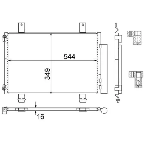 Kondenzátor klimatizácie AC 456 000S /MAHLE/ - obr. 1