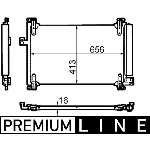 Kondenzátor klimatizácie MAHLE AC 504 000P