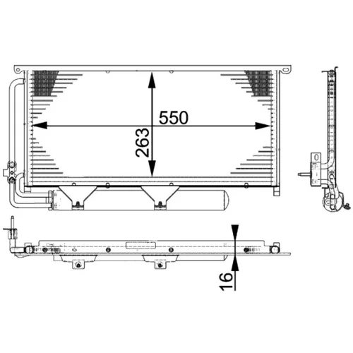 Kondenzátor klimatizácie AC 663 000P /MAHLE/ - obr. 2