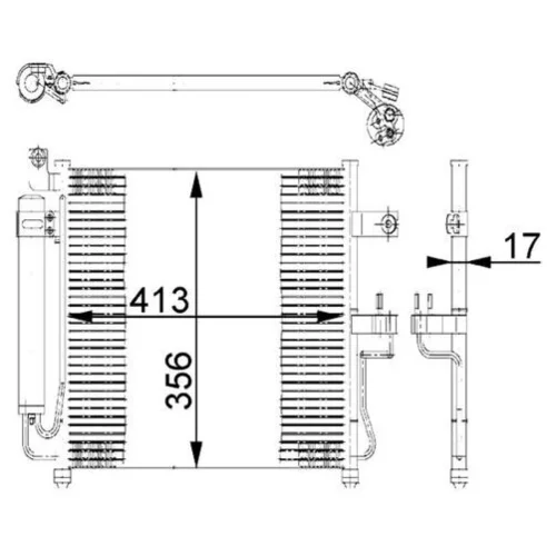 Kondenzátor klimatizácie AC 677 000S /MAHLE/ - obr. 1