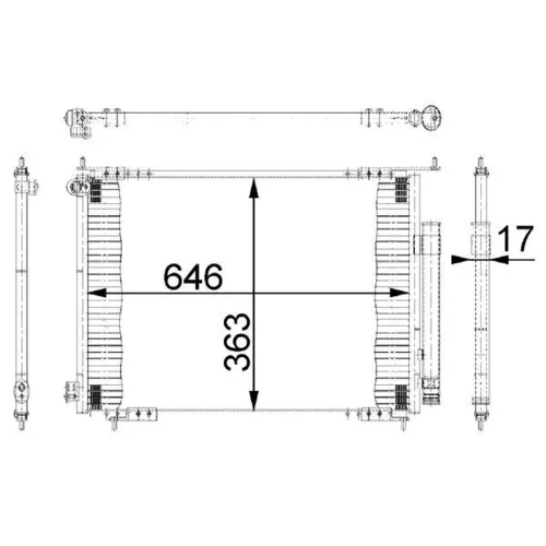 Kondenzátor klimatizácie AC 678 000S /MAHLE/ - obr. 1