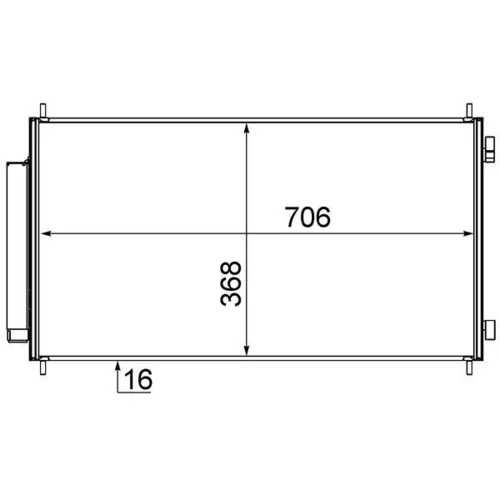 Kondenzátor klimatizácie AC 719 000S /MAHLE/ - obr. 1