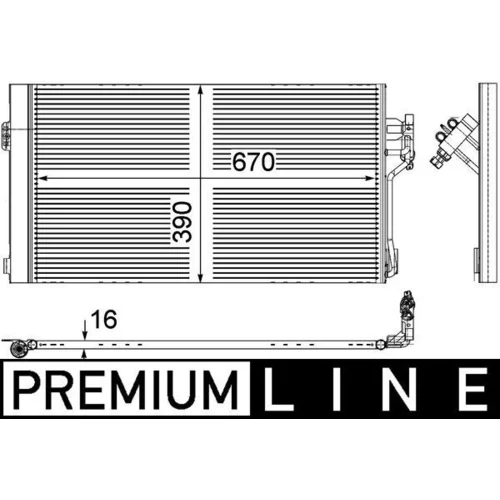 Kondenzátor klimatizácie MAHLE AC 761 000P