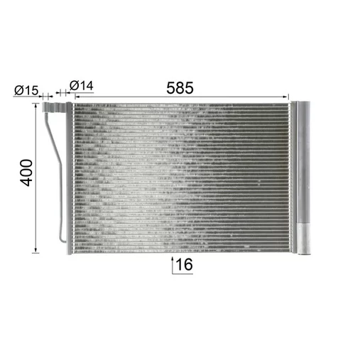 Kondenzátor klimatizácie AC 781 000P /MAHLE/ - obr. 9