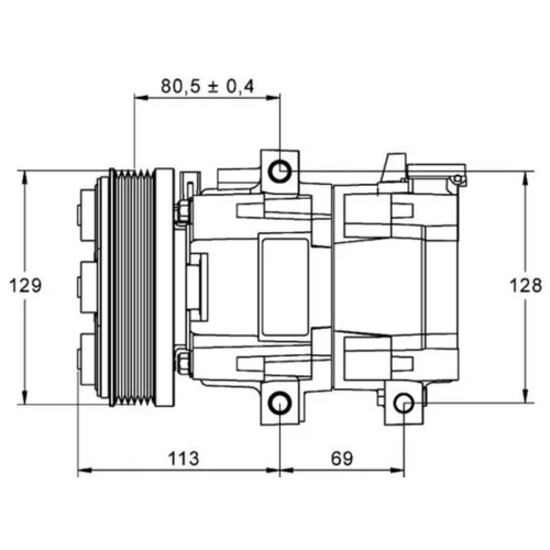 Kompresor klimatizácie ACP 88 000P /MAHLE/ - obr. 4