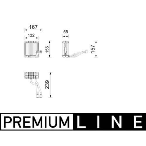 Výparník klimatizácie MAHLE AE 261 000P