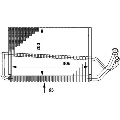 Výparník klimatizácie AE 56 000P /MAHLE/ - obr. 1