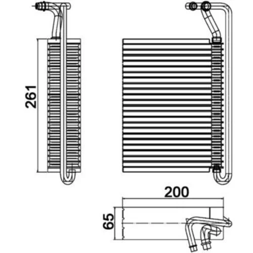 Výparník klimatizácie AE 84 000P /MAHLE/ - obr. 2