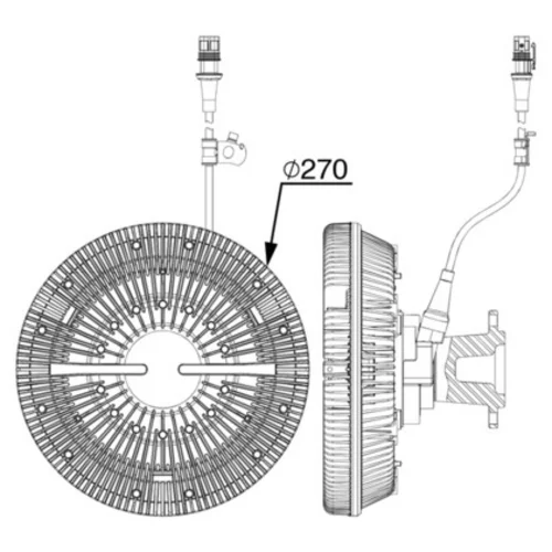 Spojka ventilátora chladenia CFC 241 000P /MAHLE/ - obr. 1