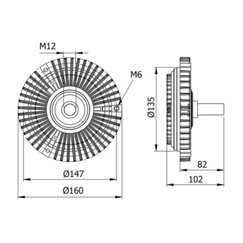Spojka ventilátora chladenia CFC 29 000S /MAHLE/ - obr. 1