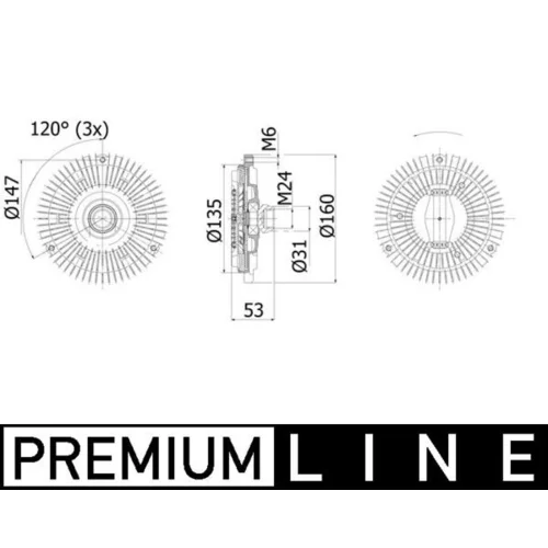 Spojka ventilátora chladenia MAHLE CFC 48 001P