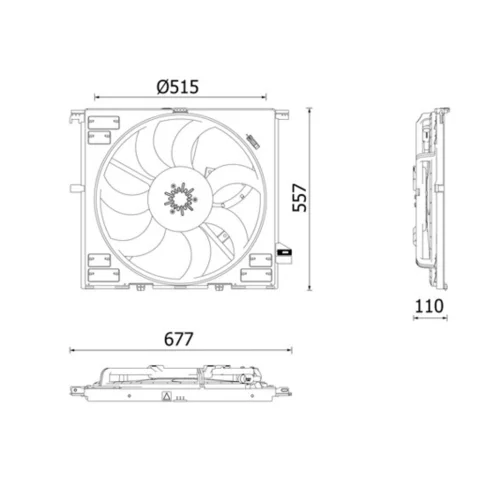 Ventilátor chladenia motora MAHLE CFF 633 000P