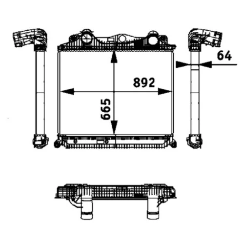 Chladič plniaceho vzduchu CI 119 000P /MAHLE/ - obr. 1