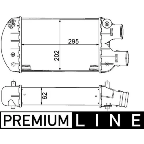 Chladič plniaceho vzduchu CI 341 000P /MAHLE/ - obr. 2