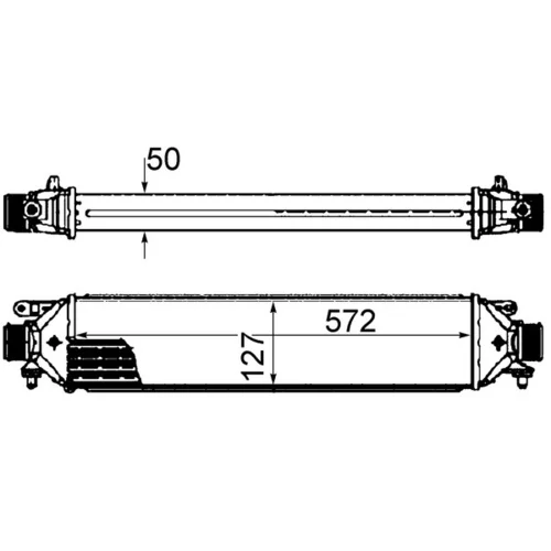 Chladič plniaceho vzduchu CI 427 000S /MAHLE/ - obr. 1