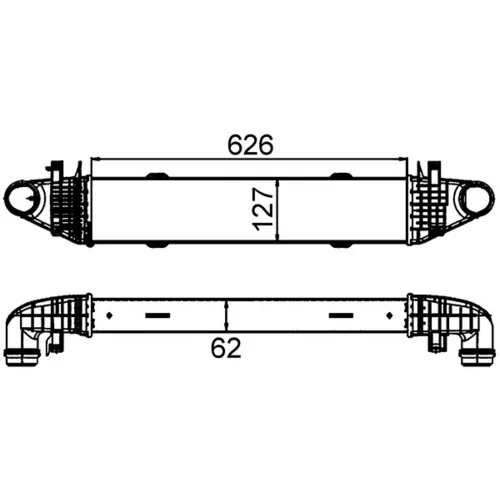 Chladič plniaceho vzduchu CI 428 000S /MAHLE/ - obr. 1