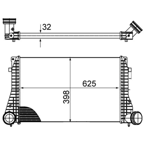 Chladič plniaceho vzduchu CI 482 000S /MAHLE/ - obr. 1