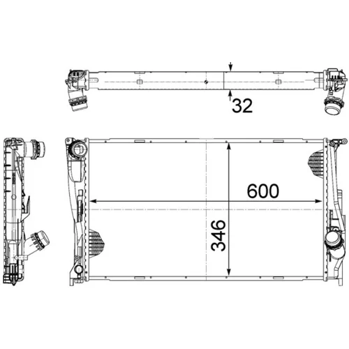 Chladič motora CR 1086 000S /MAHLE/ - obr. 12