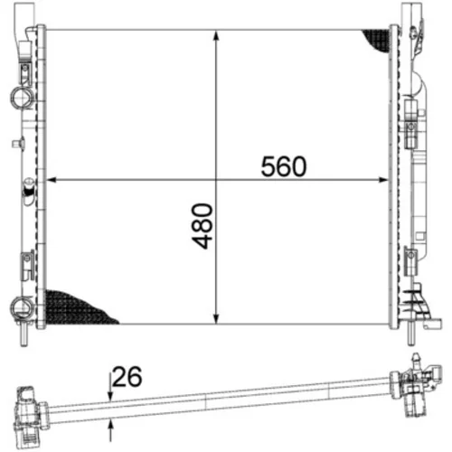 Chladič motora MAHLE CR 1155 000S