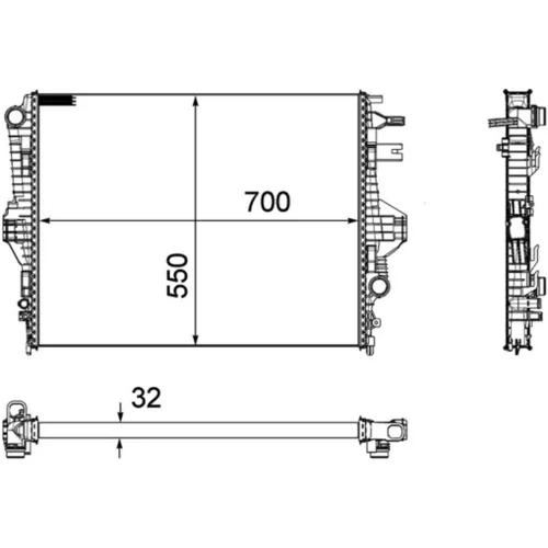 Chladič motora CR 1184 000P /MAHLE/ - obr. 3