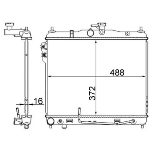 Chladič motora MAHLE CR 1278 000S