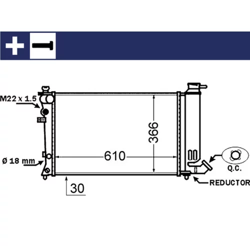 Chladič motora MAHLE CR 1431 000S