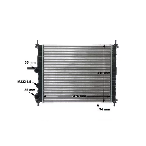 Chladič motora CR 1442 000S /MAHLE/ - obr. 17