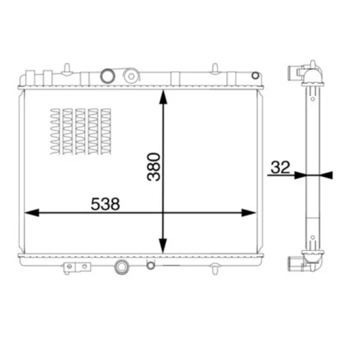 Chladič motora CR 1600 000S /MAHLE/ - obr. 1