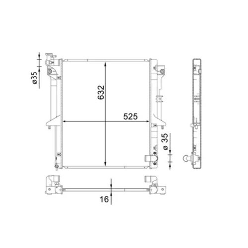 Chladič motora CR 1662 000S /MAHLE/ - obr. 1