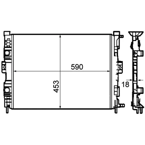 Chladič motora CR 1690 000P /MAHLE/ - obr. 1