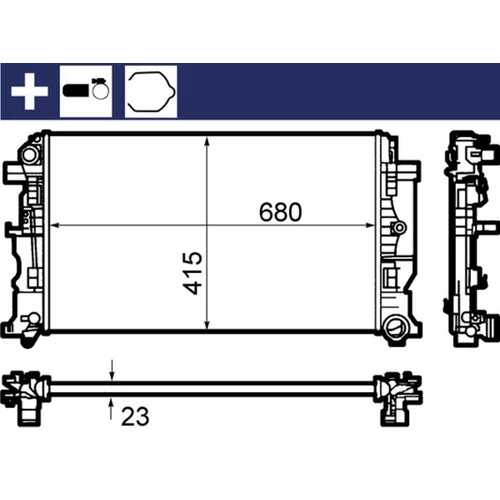 Chladič motora CR 1710 000S /MAHLE/ - obr. 14