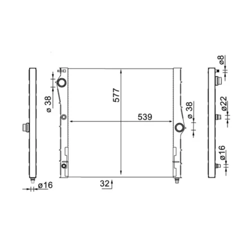 Chladič motora CR 1904 000S /MAHLE/ - obr. 1