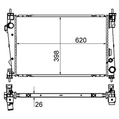 Chladič motora CR 1987 000P /MAHLE/ - obr. 1